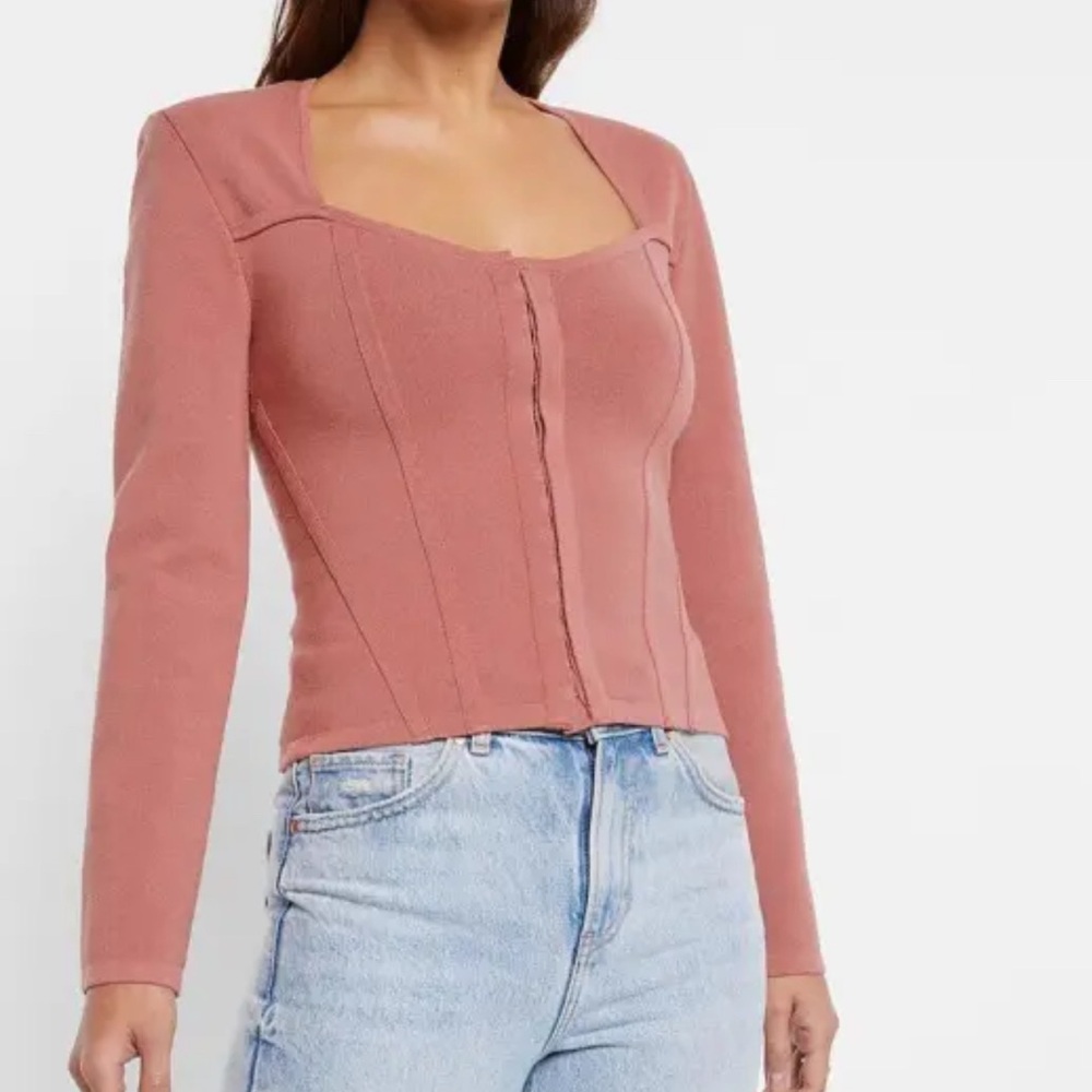 NWT Express Body Contour Corset Sweater Jacket
